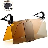 Sun Visor Extender, Car Anti-Glare Tinted Windshield Extender + Bonus Side window Sunshade,Day and Night Vision Anti-Dazzle Sun Visor Goggles