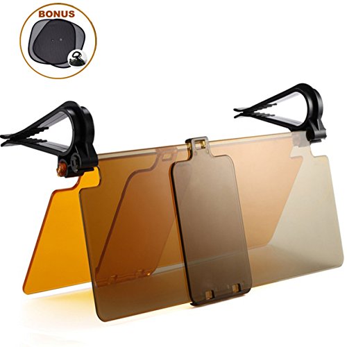 Sun Visor Extender, Car Anti-Glare Tinted Windshield Extender + Bonus Side window Sunshade,Day and Night Vision Anti-Dazzle Sun Visor Goggles