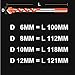 JIECHENG 6Pcs Set (6,6,8,10,12mm,PH2) Multifunction Masonry Drill Bit Set for Glass,Tile,Steel,Metal,Ceramic,Marble,Plastic,Wood