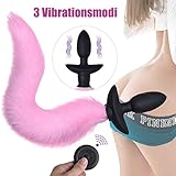 Vibrating Anal Plug Feelingirl Vibrator Prostate Massager BDSM Sex Toy with Automatically Shaking Tail Prostate Stimulator Submissive Role Play Wireless Remote Adult Toy