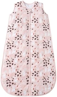 aden anais Baby Sleeping Bag, 100 Cotton Muslin, Wearable Swaddle Blanket for Girls Boys, Newborn Sleep Sack, Breathable Lightweight, TOG Rating 1 0, Naturally Eco Forest, Large, 12-18 Months Baby