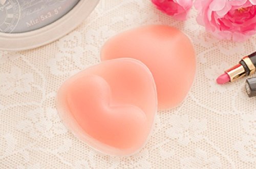 JKLcom Bra Inserts Silicone Bra Inserts Breast Bra Push-up Breast Pads Swimsuit Bikini Bra Inserts Breast Enhancer Pads (nude)