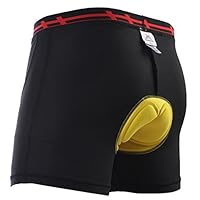 OSOPOLA Unisex 3D Sponge Padded Coolmax Bicycle Cycling Underwear Classic Bike Pant Black XX-Large