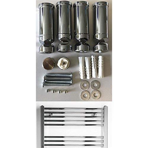 Mount for Heated Towel Rail in Chrome, Suitable for Straight and Bent Radiator