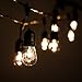 100 Foot E26 Commercial Outdoor String Lights with 50 Suspended Sockets and S14 Clear Bulbs for Weatherproof Heavy Duty Vintage Outside Lighting