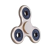 Fidget Spinner Toy Tri-Spinner Fidget Toy Stress Reducer With Premium Bearing Hand Fidget Spinner Perfect For, ADD, ADHD, Anxiety, and Autism Adult Children (Gold)