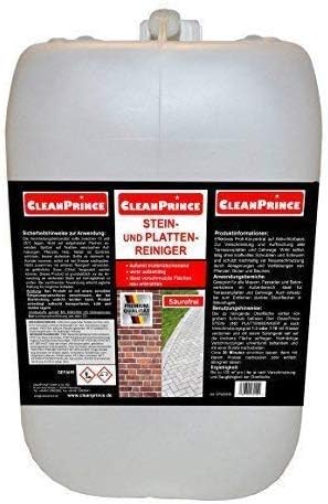 5 Litre cleanprince Stone Slab Cleaner and Tile in Canister Patio Pathways Exterior on Active Chlorine Base Wall Facade Concrete Cast Cleaning Green Rim Acid-Free Alkaline