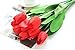 Home Decor, 5pcs/Set DIY Artificial Silk Craft Flowers for Bouquets, Weddings, Wreaths,Crafts, Bud Stem Closed Rose (Red)