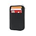 Business Card Wallet,NOOO RFID Blocking Card Holder with Zipper and ID Window,Secure Sleeves Front Pocket Mini Wallet for Men, Genuine Leather Durable Slim Wallets Black