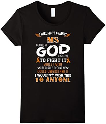 Women's MS Awareness T shirt - Multiple Sclerosis Shirt Medium Black