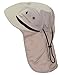 JFH GROUP Mens Womens Unisex Packable Wide Brim Summer Hat w/Neck Flap (F006 Khaki)