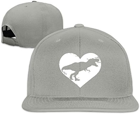 Funny Cute T Rex Dinosaur Heart Flat Bill Snapback Hats Baseball Caps For Men Women
