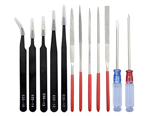 BXQINLENX Professional 33 PCS Model Tools Kit Modeler Basic Tools Craft Set Hobby Building Tools Kit for Gundam Car Model Building Repairing and Fixing (J)