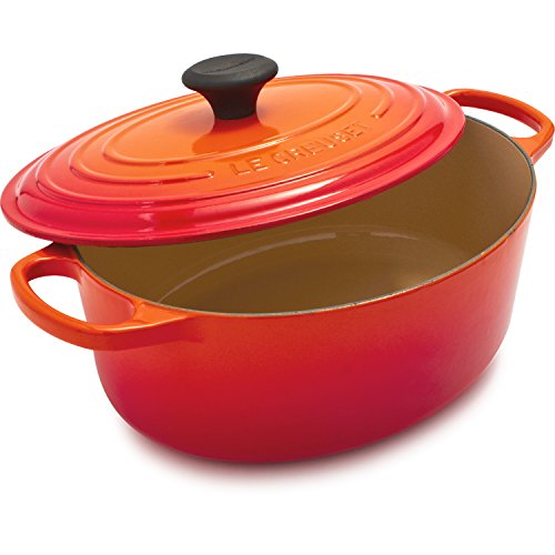 Click Here to See More Images Le Creuset Signature Flame Oval Dutch Oven LS2502-29BPSS , 5 qt.