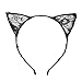 Lace Cat Ears Headband for Women Girls 5 PCS Metal Hair Hoop Kitten Ears Hairband Costume Party Cosplay