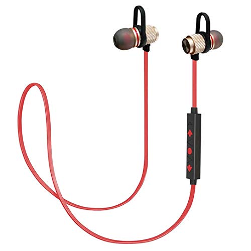 Bluetooth Headphones Sport, Stereo Magnetic Wireless Earbuds with HD Mic Bluetooth 4.1 and Secure Fit Noise Isolating Headsets IPX5 Sweatproof in Ear Earphones for Running Gym Workout iPhone Samsung