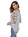 Soteer Women's Cashmere Cold Shoulder Long Sleeve Turtleneck Vintage Pullover Sweater Dark Grey S