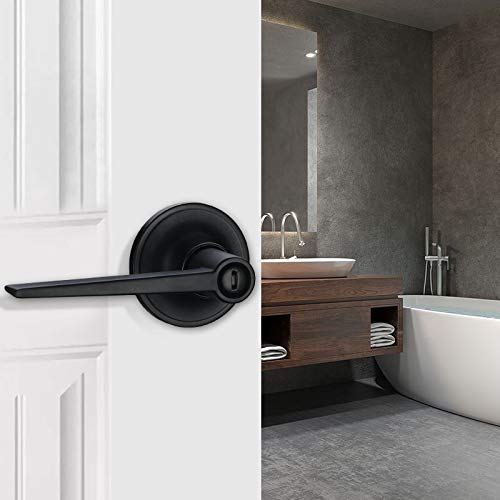 Classic Door Lever, Bath Door Lock, Interior Door Handle (Privacy