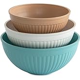 Nordic Ware Prep and Serve Mixing Bowls Set, 3-Piece, Earth-Tones