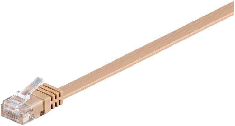 Goobay 95881 CAT 6 Flat-Patch Cable, U/UTP, Light Brown, 10 m Length - Image 3