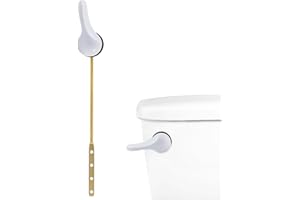 ANJOES Front Mount Toilet Handle - Universal Fit Toilet Flusher Lever Replacement Compatible with American Standard/Mansifield, with Flapper Chain, White