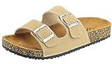 Anna Shoes Women's Strappy Buckle Cork Sole Slide Sandal