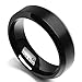 King Will 7MM Brushed Matte Titanium Ring Black Comfort Fit Wedding Band For Men