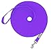 Hi Kiss Dog/Puppy Obedience Recall Training Agility Lead - 15ft 20ft 30ft 50ft 100ft Training Leash - Great for Training, Play, Camping, or Backyard Purple 20 Feet