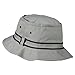 e4Hats.com Striped Hat Band Fisherman Bucket Hat - Grey Black S-M