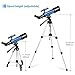 TELMU Telescope for Kids and Adults 70mm Portable Travel Telescope Astronomy Refractor Telescopes with Universal Wheel Tripod Observing Moon and Scenery (Rucksack&Mobile Stands Included), Blue-2, F40070M