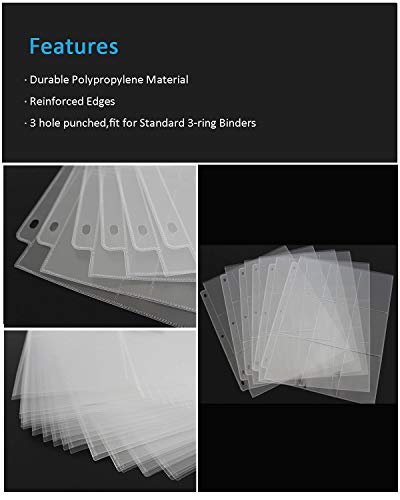 2 Toupeone+9+Pocket+Baseball+Sleeves+Protectors