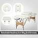 Uenjoy Folding Massage Table 84'' Professional Massage Bed 3 Fold With Additional Accessories,White
