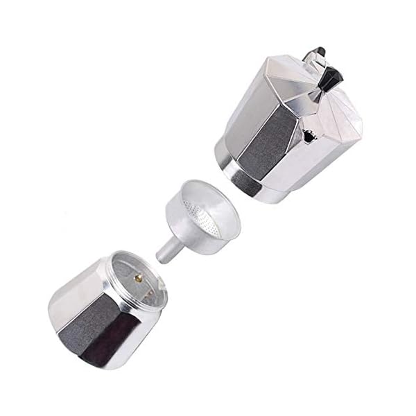 Kaffeemaschine Aluminium Mokka Espresso Espressokocher Topf Stovetop Kaffeemaschine Pot Brewer Moka Topf 1 Tasse / 3cup… – Bild 5