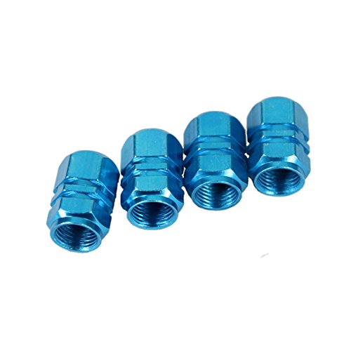 Ocamo Valve Cap for Automobile Tyre Aluminium Alloy Stem Air Valve Caps Car Automobile Wheel Tires Leak-Proof Airtight Covers 4pcs/ Set Sky Blue
