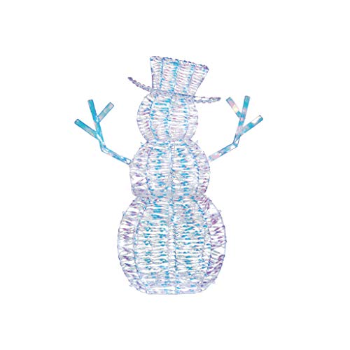 NOMA PreLit LED Light Up Twinkling Iridescent Snowman with Top Hat