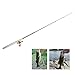 LIXIANGNAN Mini Portable Pocket Fish Rod Pen Aluminum Alloy Fishing Rod Pole Reel Combos (Silver)