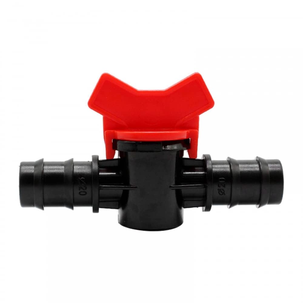 Barbed Ball Valve,12mm/16mm/12mm to 16mm Barb Connector Shut Off Switch for Garden Drip Irrigation Aquarium Hose Tube