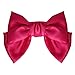 Black and White Satin Bows with Long Tail Alligator Hair Clips, Hair Ribbon Accessories for Women and Girls, Birthday Gift 2 Pack