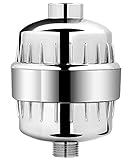 AquaBliss High Output Universal Shower Filter with Replaceable Multi-Stage Filter Cartridge - Transform Itching, Eczema & Acne into Glowing Hair, Nails & Skin Fast - Chrome (SF220)