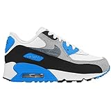 Nike Preschool Air Max 90 Running Shoes Little Kids Style: 724822-101 Size: 12 (PS) Nike AIR MAX 90 LTR (PS) BOYS running-shoes 12C - WHITE/PHOTO BLUE/BLACK/COOL GREY