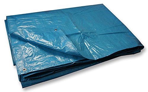 Duratool D00067 Polyethylene Tarpaulin, 18ft x 12ft, Blue — image 1