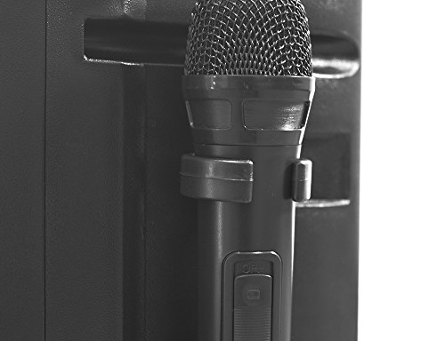 Pure Acoustics Wireless Portable Bluetooth PA Audio Speaker with 2 Wireless Microphones FM Radio Party Karaoke Machine Sound System MCP-75 Suono Soundstream Red