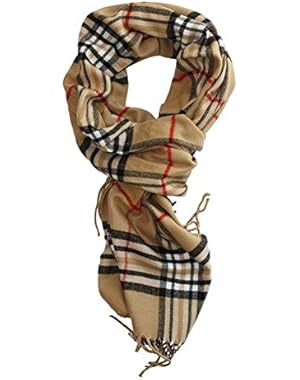 Classic Cashmere Feel Winter Scarf in Rich Plaids