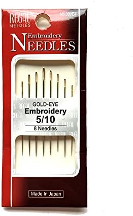 Embroidery needles / Betweens Quilting size 5/10 - [pack of 8 needles]