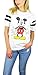 Disney Womens Mickey Mouse Varsity Football Tee Small Hugs White
