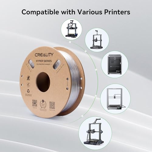 Creality Filamento Hyper PETG vermelho de 1,75 mm para K1 Max, filamento para impressora 3D projetado para alta velocidade de 30 a 600 mm/s, 1 kg (2,2 lb)/carretel, precisão dimensional +/- 0,03 mm