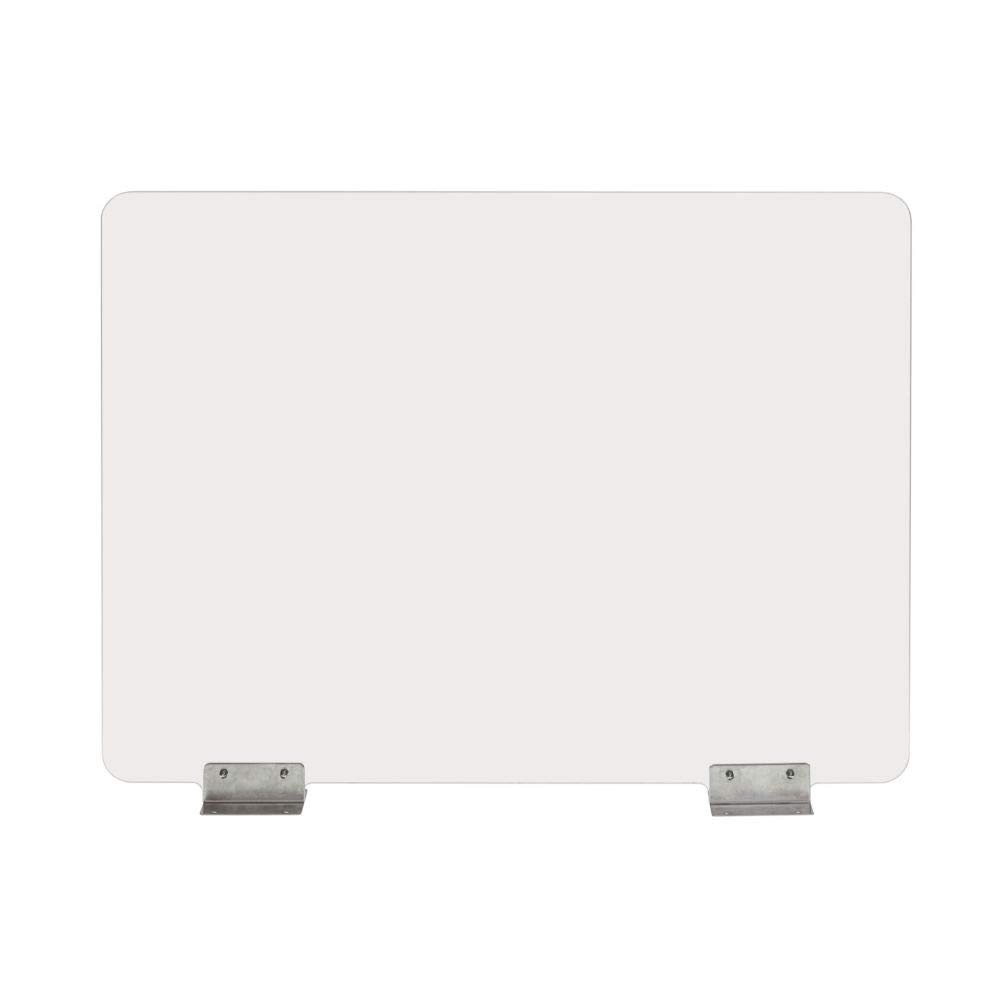 Exacompta - Ref 81058D - ExaScreen - Premium Protective Sneeze Guard Desk Partition Screen - H58cm x L78cm, Fixing Kit Included, Ideal for Open Plan Offices, Easy to Clean