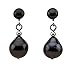 Black Freshwater Cultured Pearl Clip on Earrings 5-10 mm