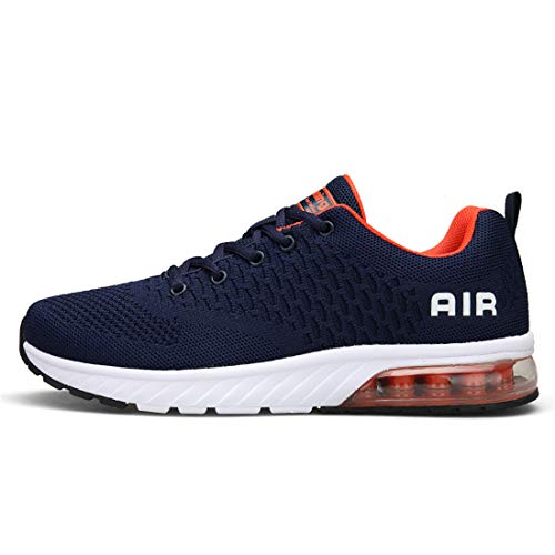Lewhosy Womens Mens Air Cushion Ultra Athletic Running Shoes Lightweight Breathable Casual Mesh Tennis Sneakers (42/Blue)