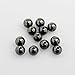 LolliBeads (TM) 8 mm Round Black Genuine Stone Beads for Shamballa Inspired Bracelet (50 Pcs)